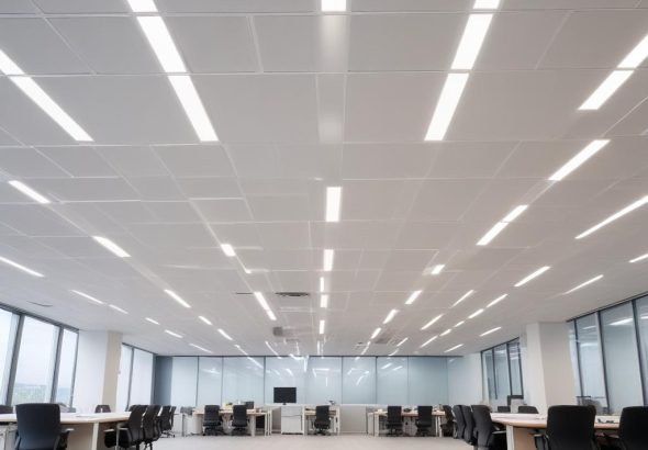 Светодиодные светильники 600×600 для кассетных потолков: характеристики и применение